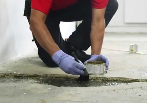 How do you repair a concrete floor?